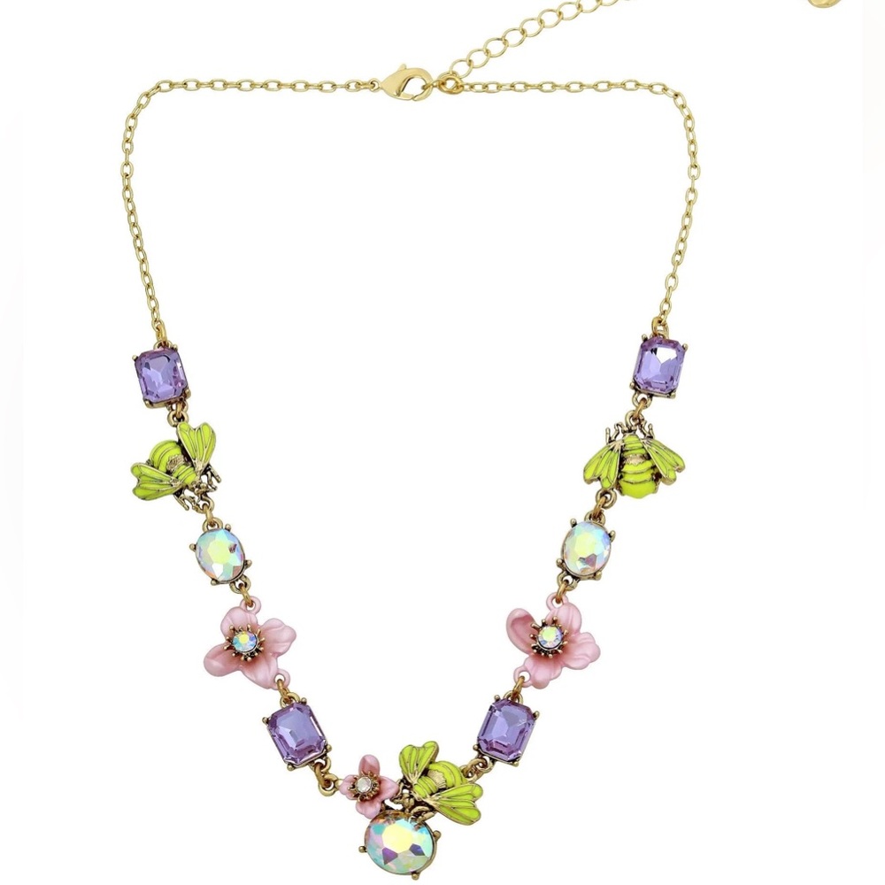 Betsey Johnson
Faux Stone Bee Cluster Necklace